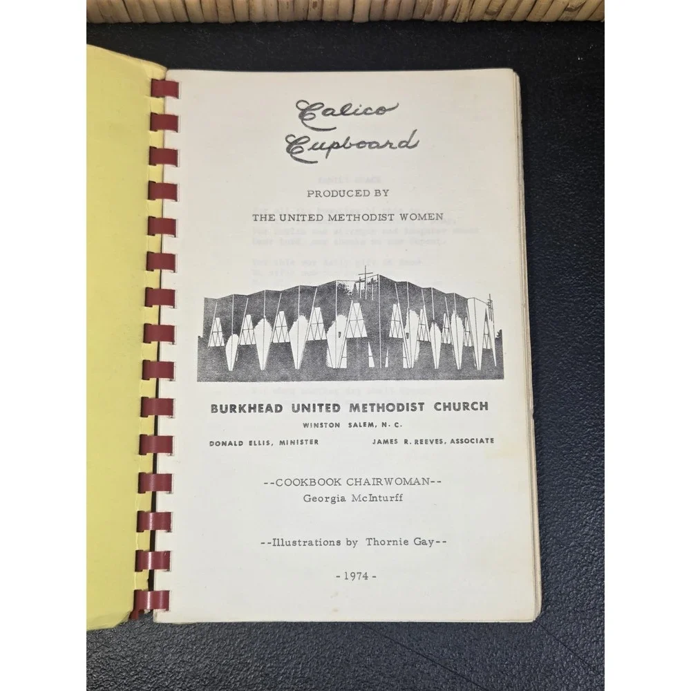 Burkhead United Methodist‎ Church Winston-Salem, NC Cookbook 1974